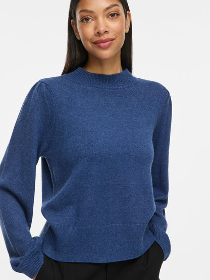 Turtle Neck Balloon Long Sleeve Top