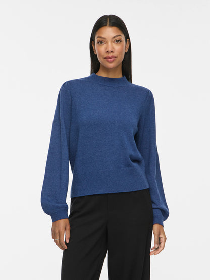Turtle Neck Balloon Long Sleeve Top