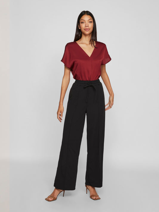 VICLUA HIGH WAISTED WIDE-LEG TROUSERS