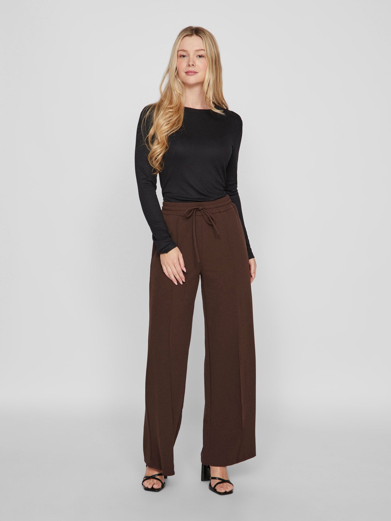 VICLUA HIGH WAISTED WIDE-LEG TROUSERS