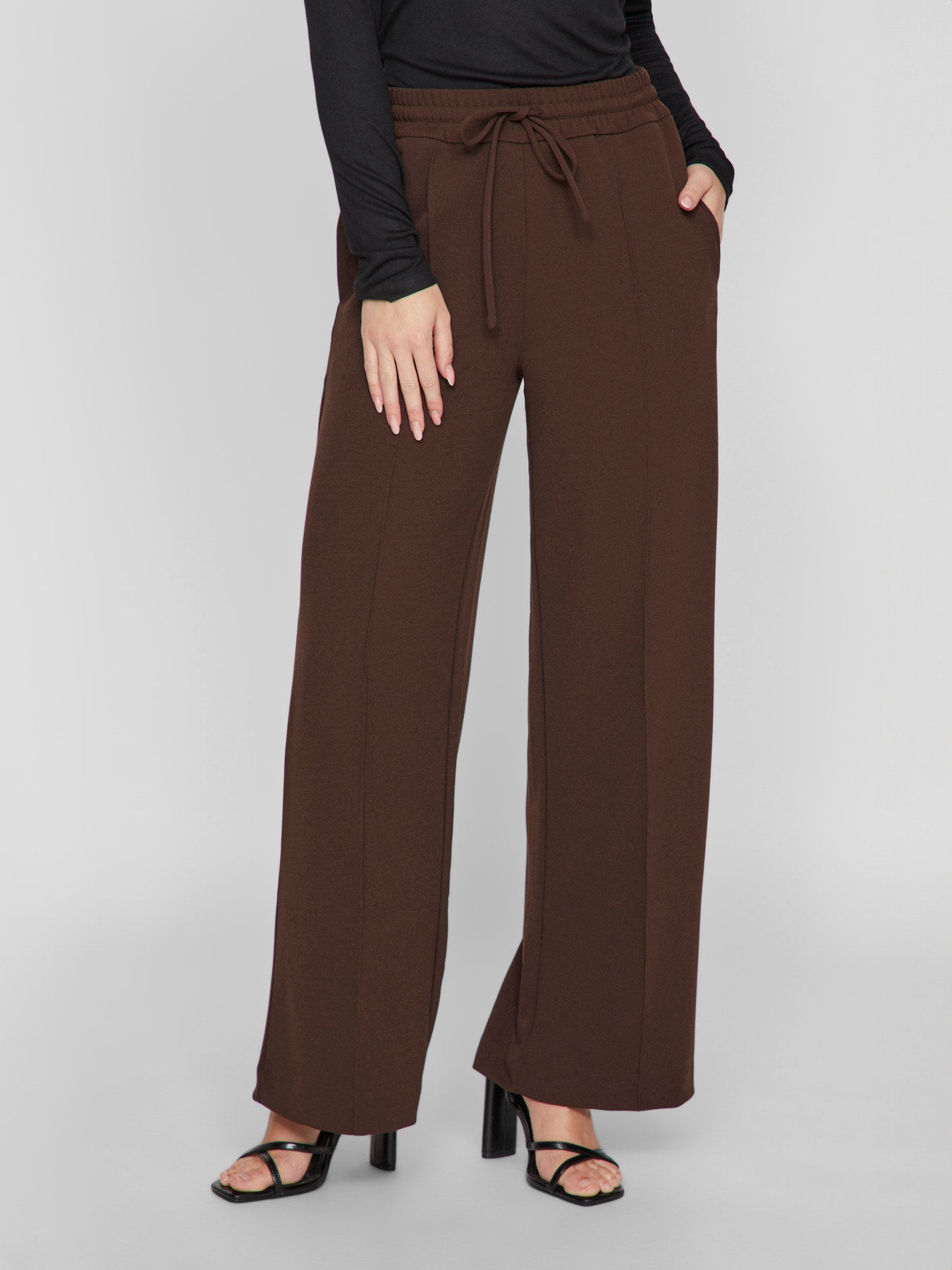 VICLUA HIGH WAISTED WIDE-LEG TROUSERS