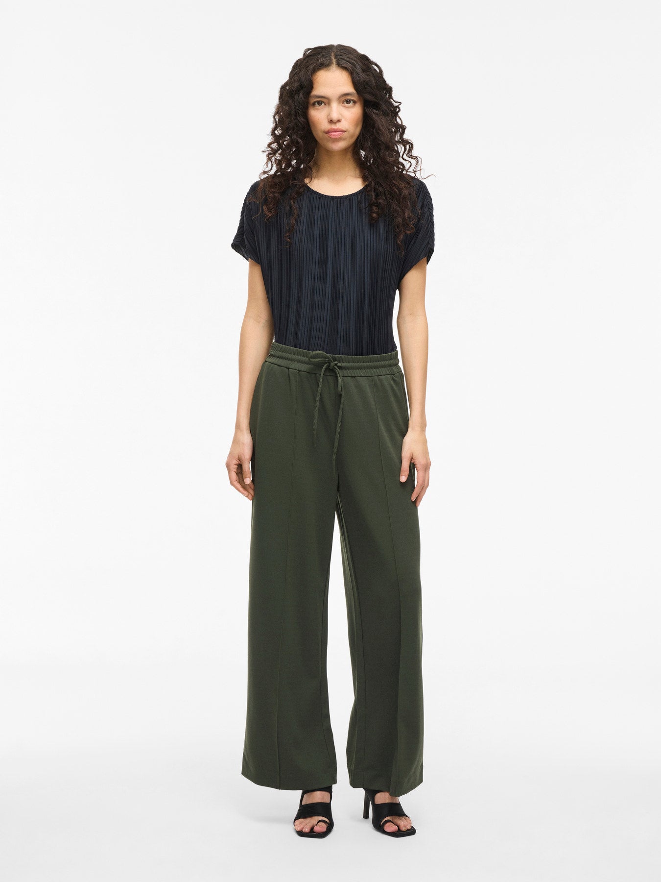 VICLUA HIGH WAISTED WIDE-LEG TROUSERS
