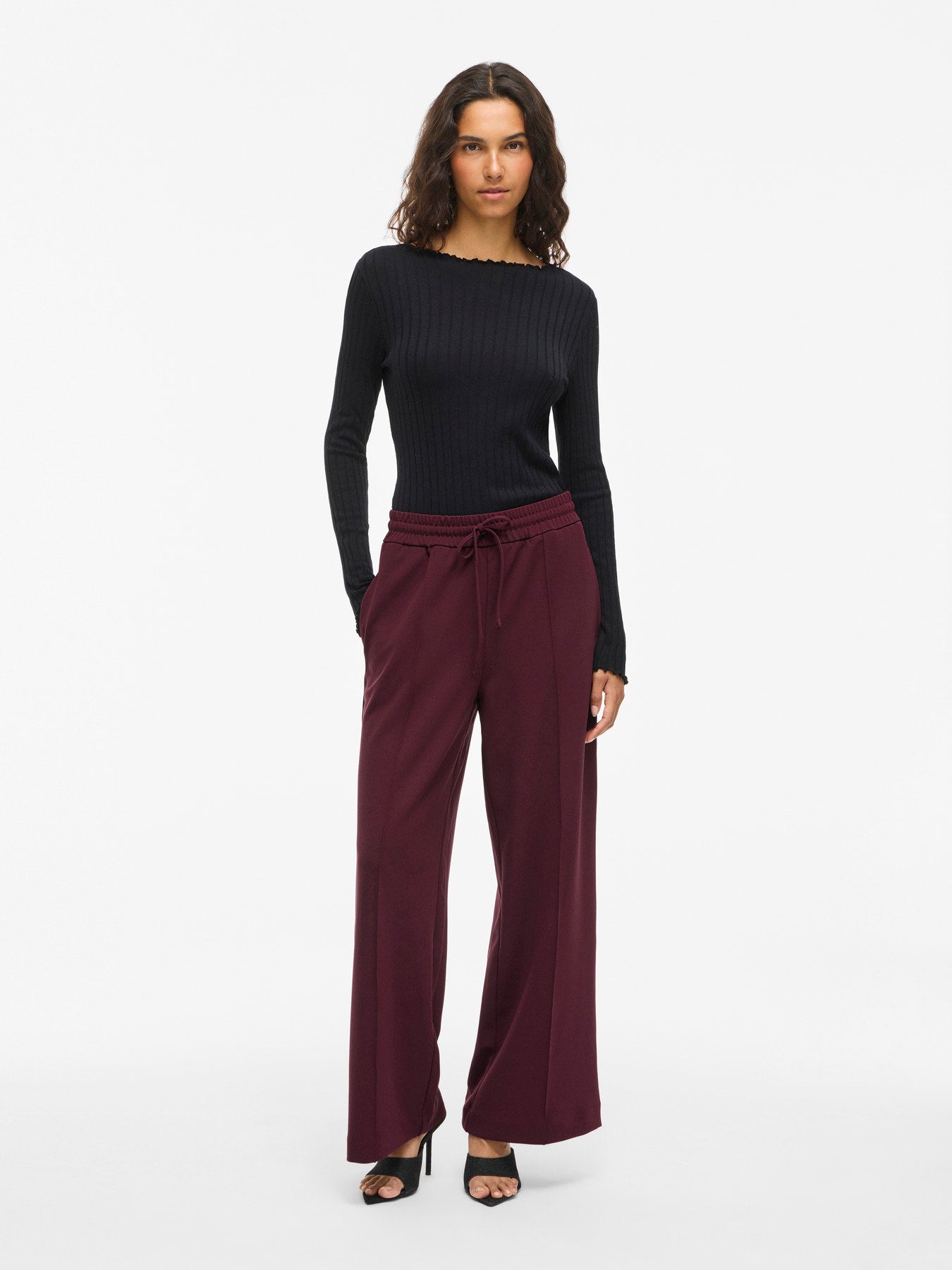 VICLUA HIGH WAISTED WIDE-LEG TROUSERS