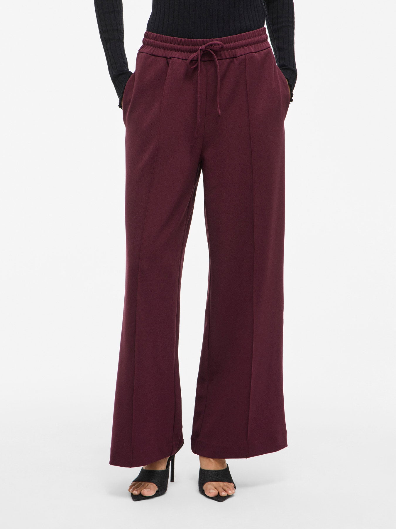 VICLUA HIGH WAISTED WIDE-LEG TROUSERS