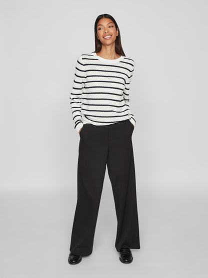 Dalo Long Sleeve Stripe Knit Top