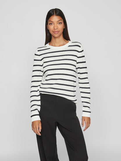 Dalo Long Sleeve Stripe Knit Top