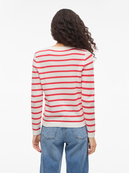 Dalo Long Sleeve Stripe Knit Top