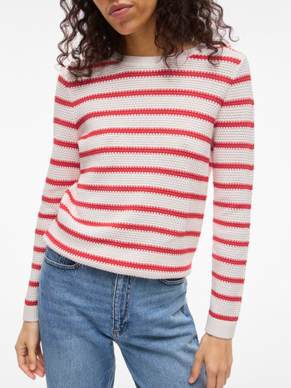 Dalo Long Sleeve Stripe Knit Top
