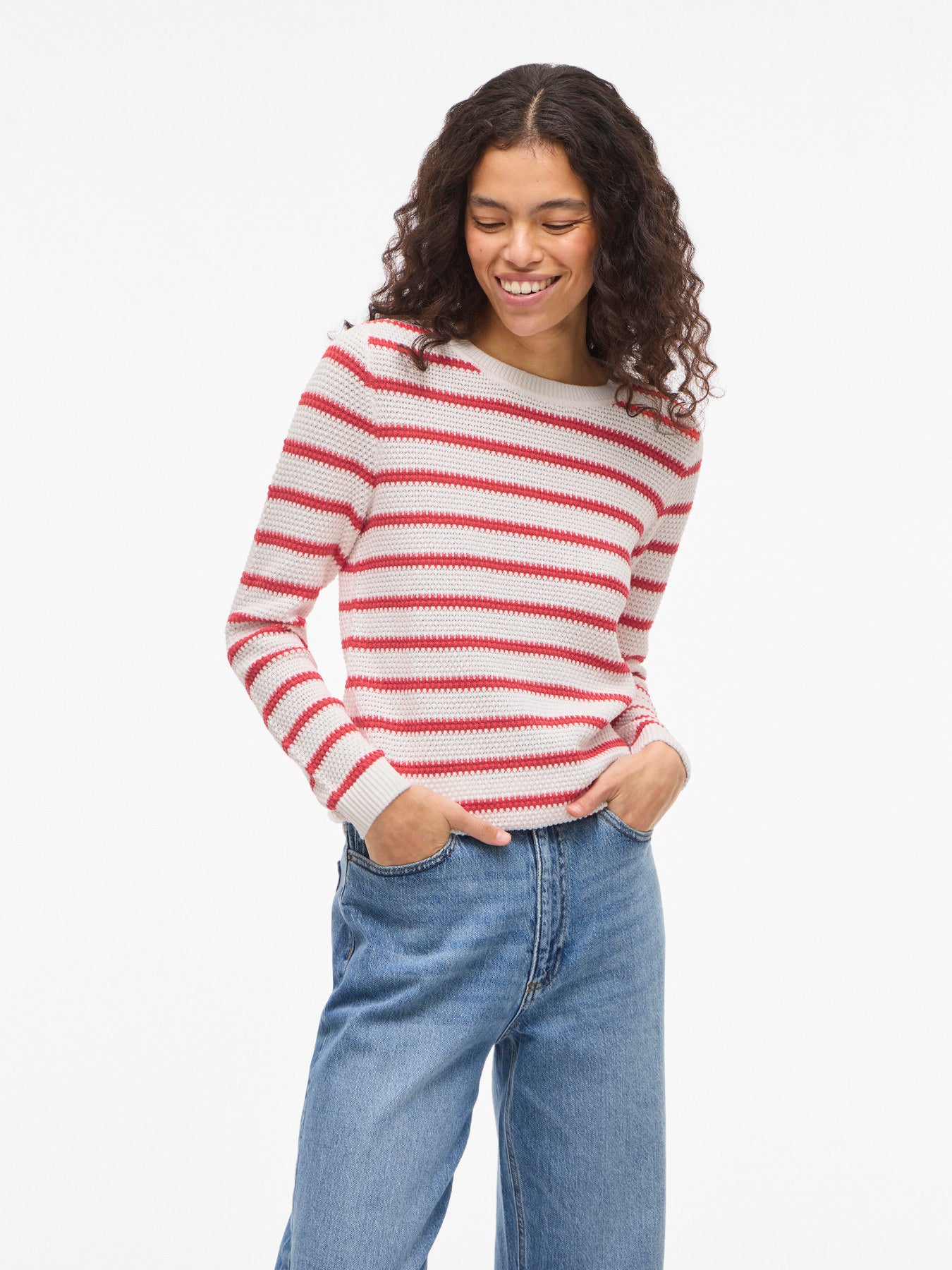 Dalo Long Sleeve Stripe Knit Top