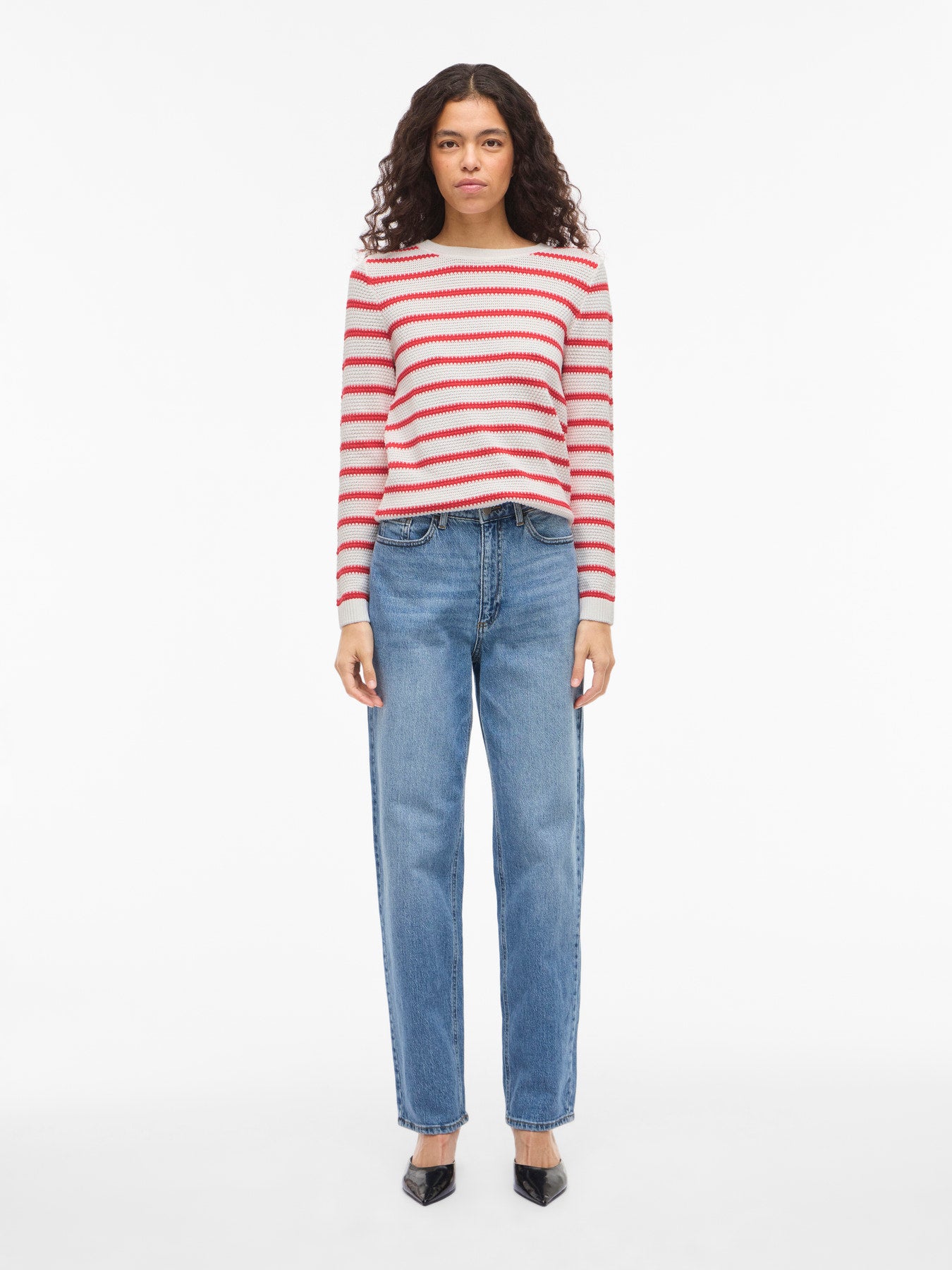 Dalo Long Sleeve Stripe Knit Top