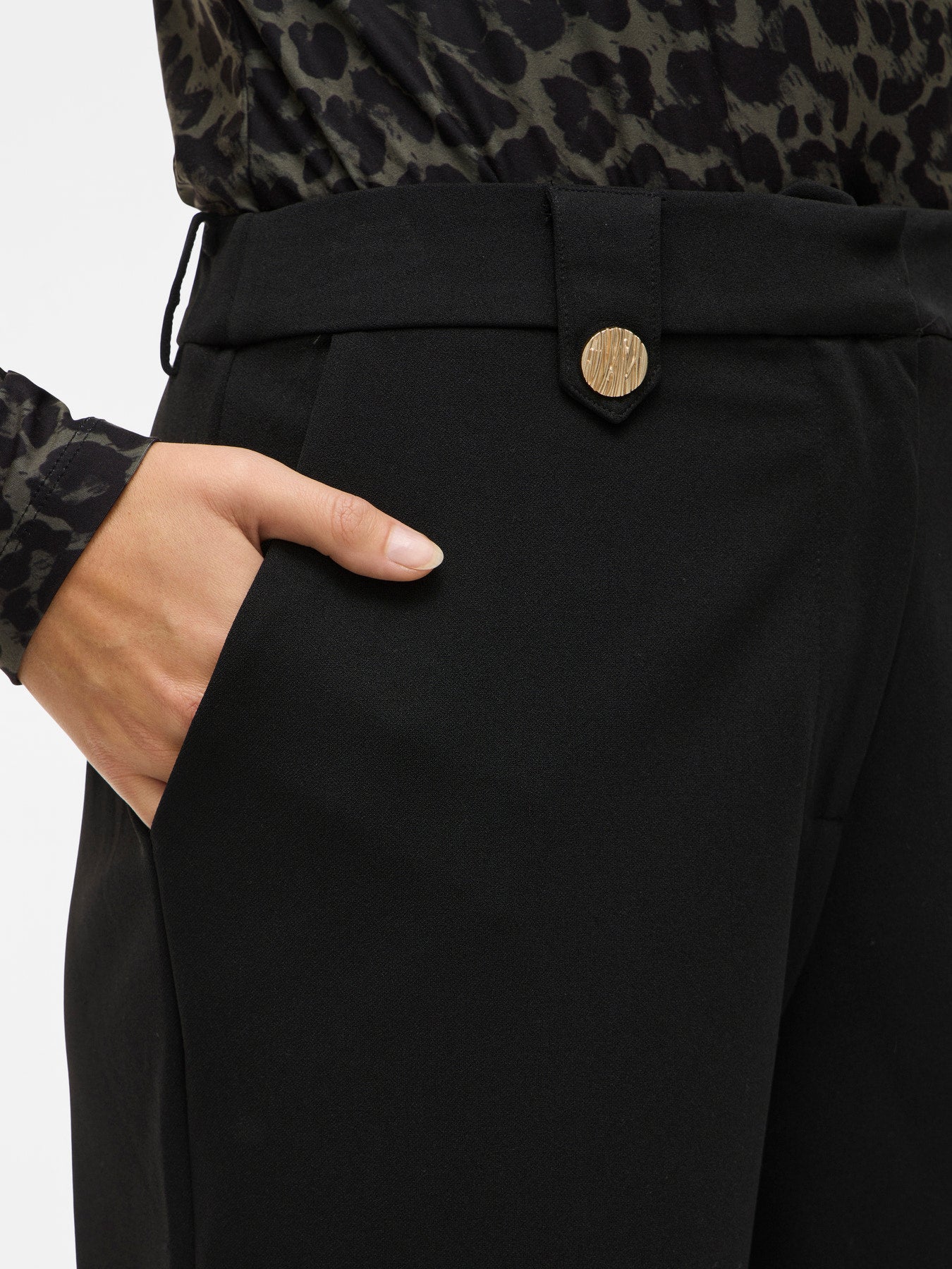 Clua High Waisted Wide Button Pants