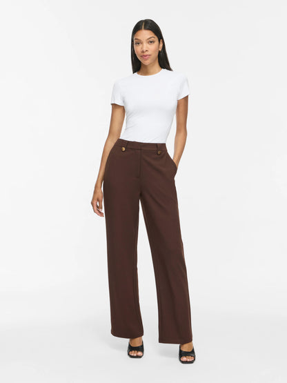 Clua High Waisted Wide Button Pants
