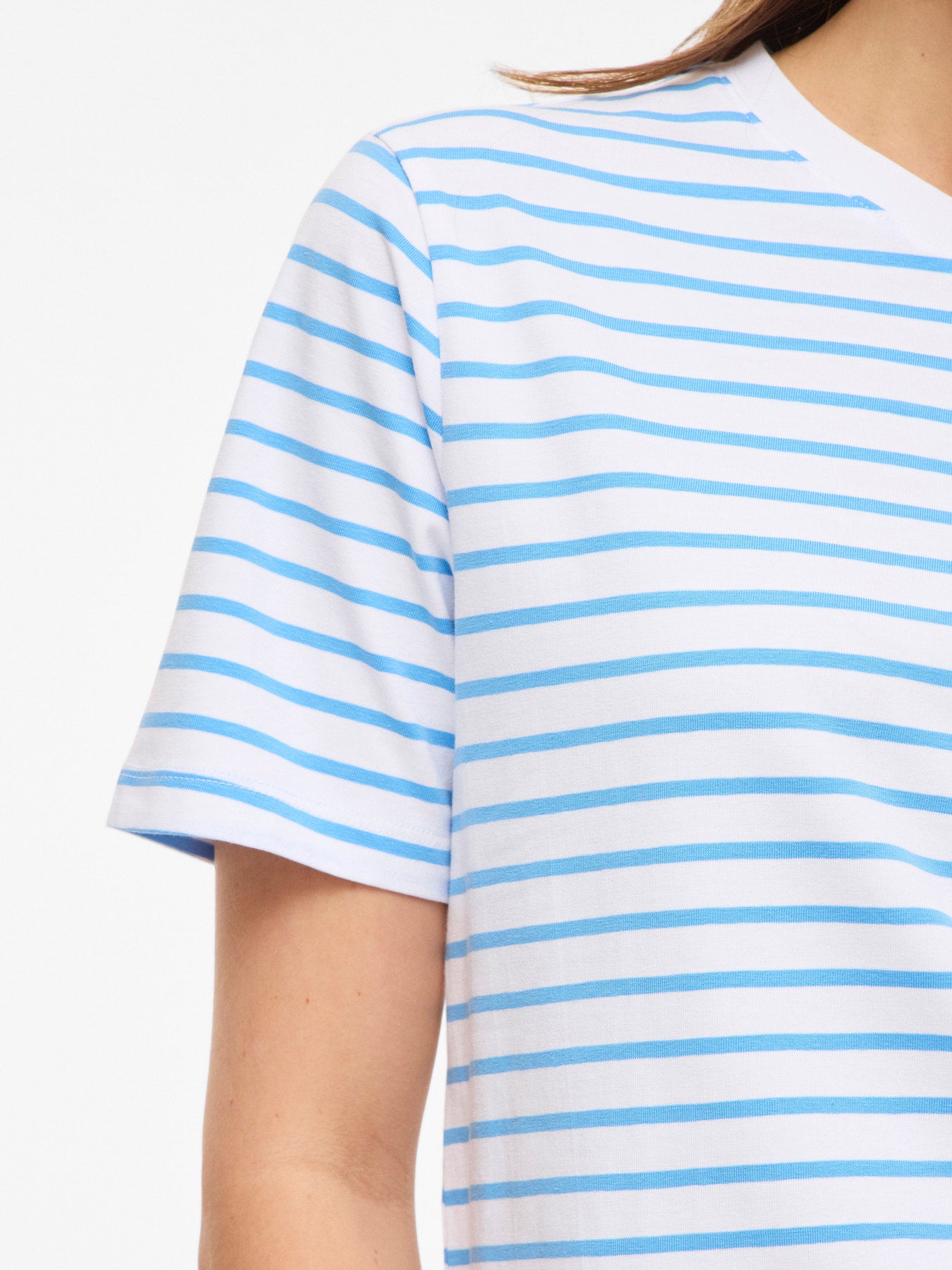 Nora Round Neck Striped Top