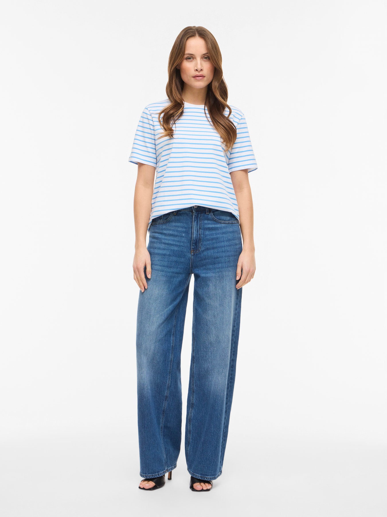 Nora Round Neck Striped Top
