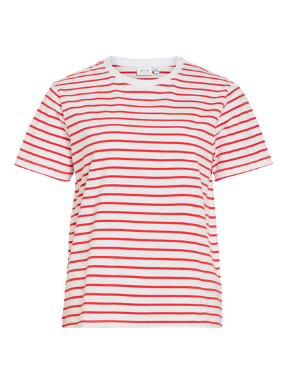 Nora Round Neck Striped Top