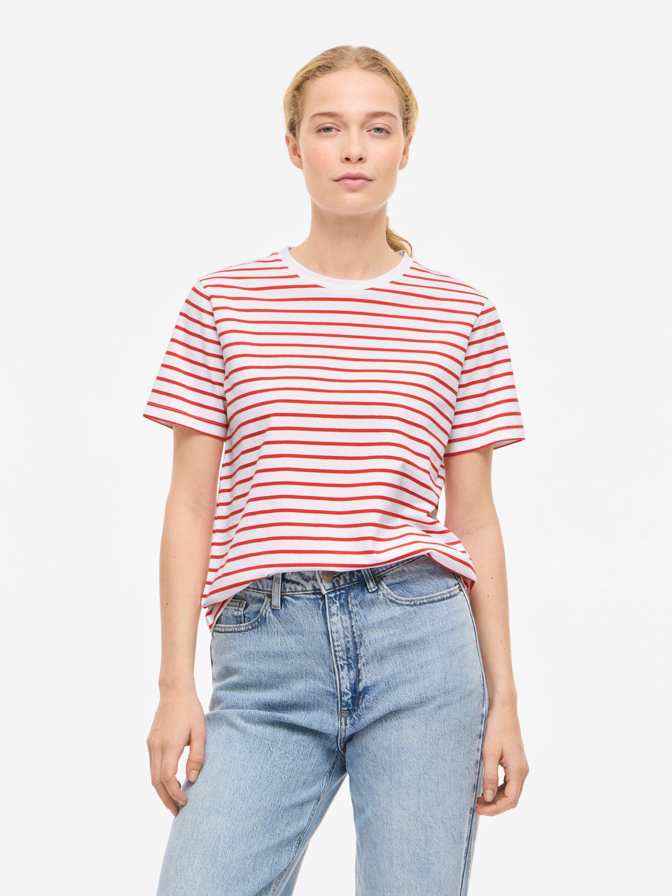 Nora Round Neck Striped Top