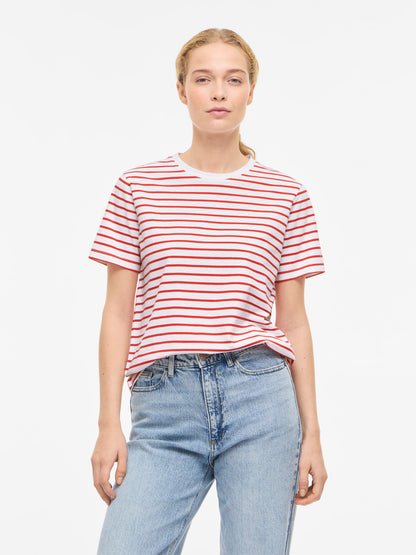 Nora Round Neck Striped Top