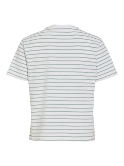 Nora Round Neck Striped Top