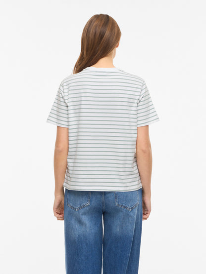 Nora Round Neck Striped Top