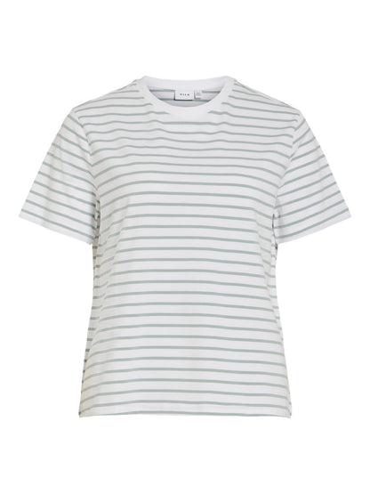 Nora Round Neck Striped Top