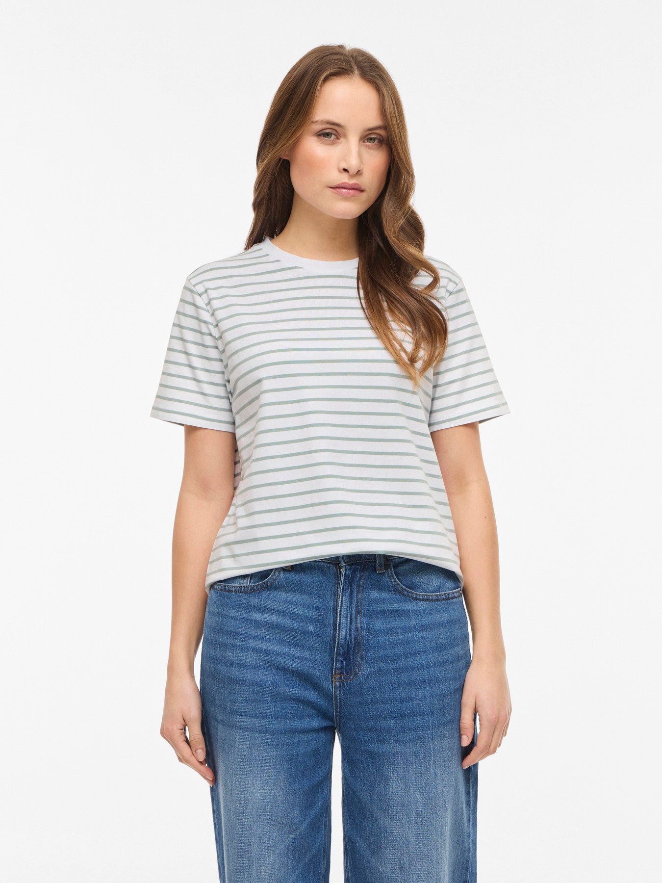 Nora Round Neck Striped Top