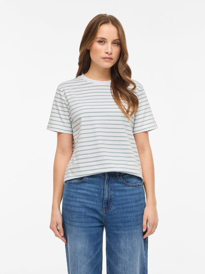 Nora Round Neck Striped Top