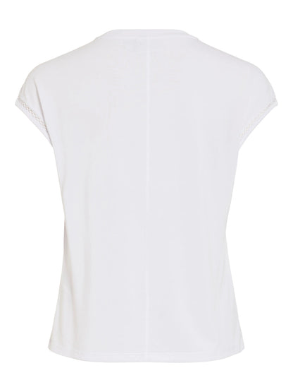 Modal Round Neck Lace Detail Top