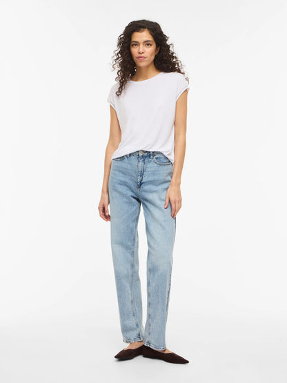 Modal Round Neck Lace Detail Top