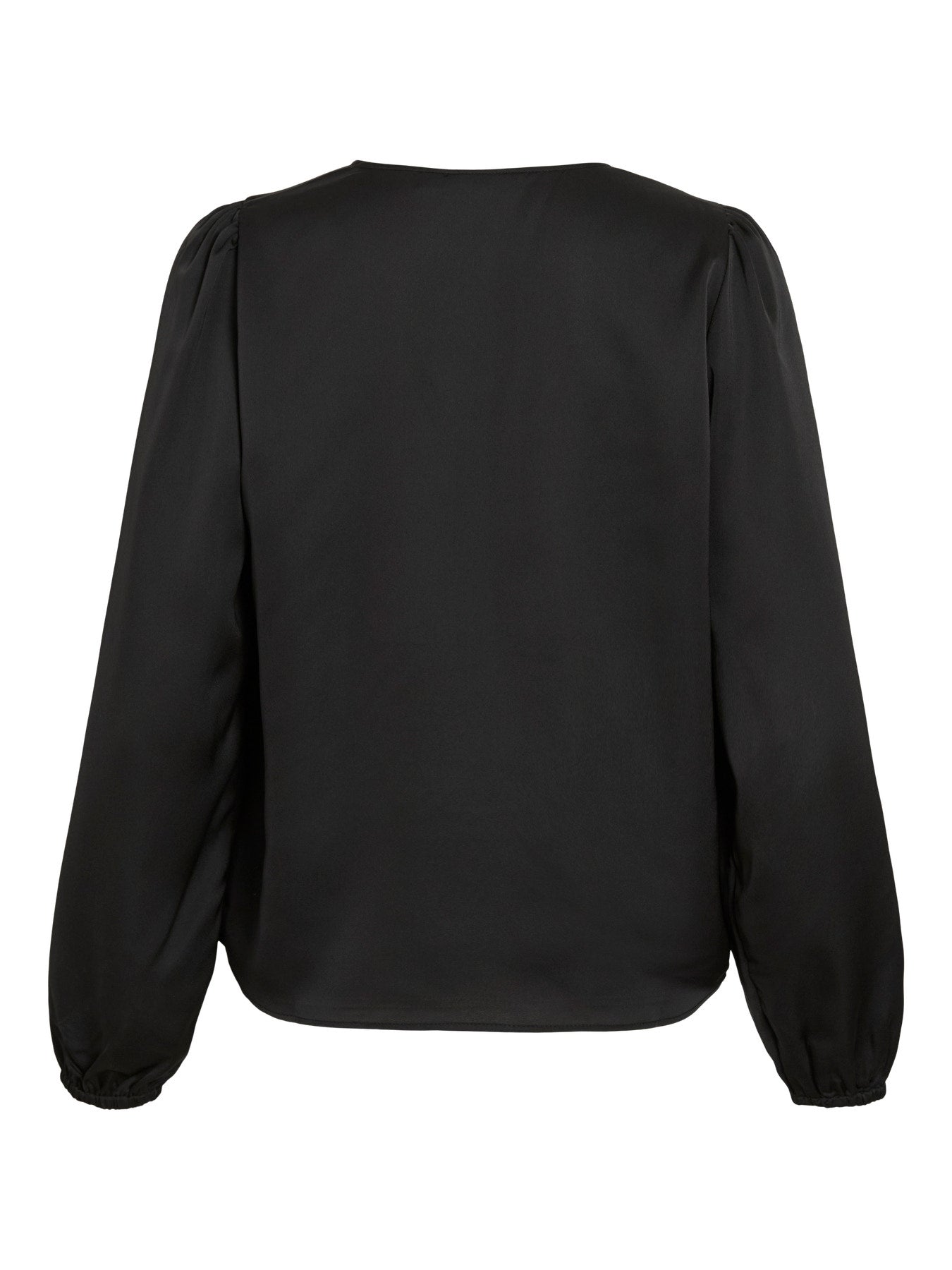 Vielette Long Sleeve Smock Satin Top