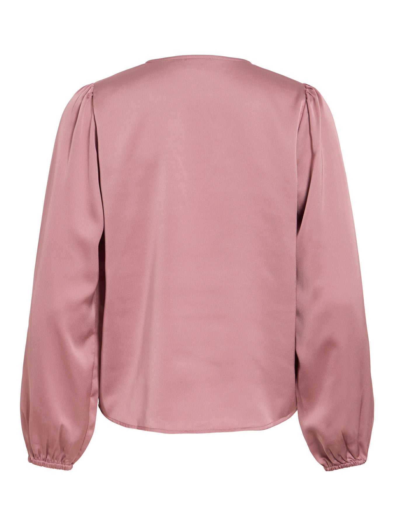 Vielette Long Sleeve Smock Satin Top