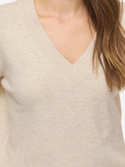 Liga Long Sleeve V-Neck Knit Top