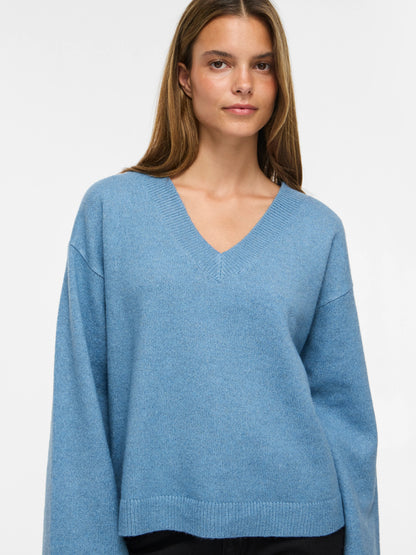 Liga Long Sleeve V-Neck Knit Top
