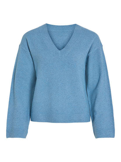 Liga Long Sleeve V-Neck Knit Top