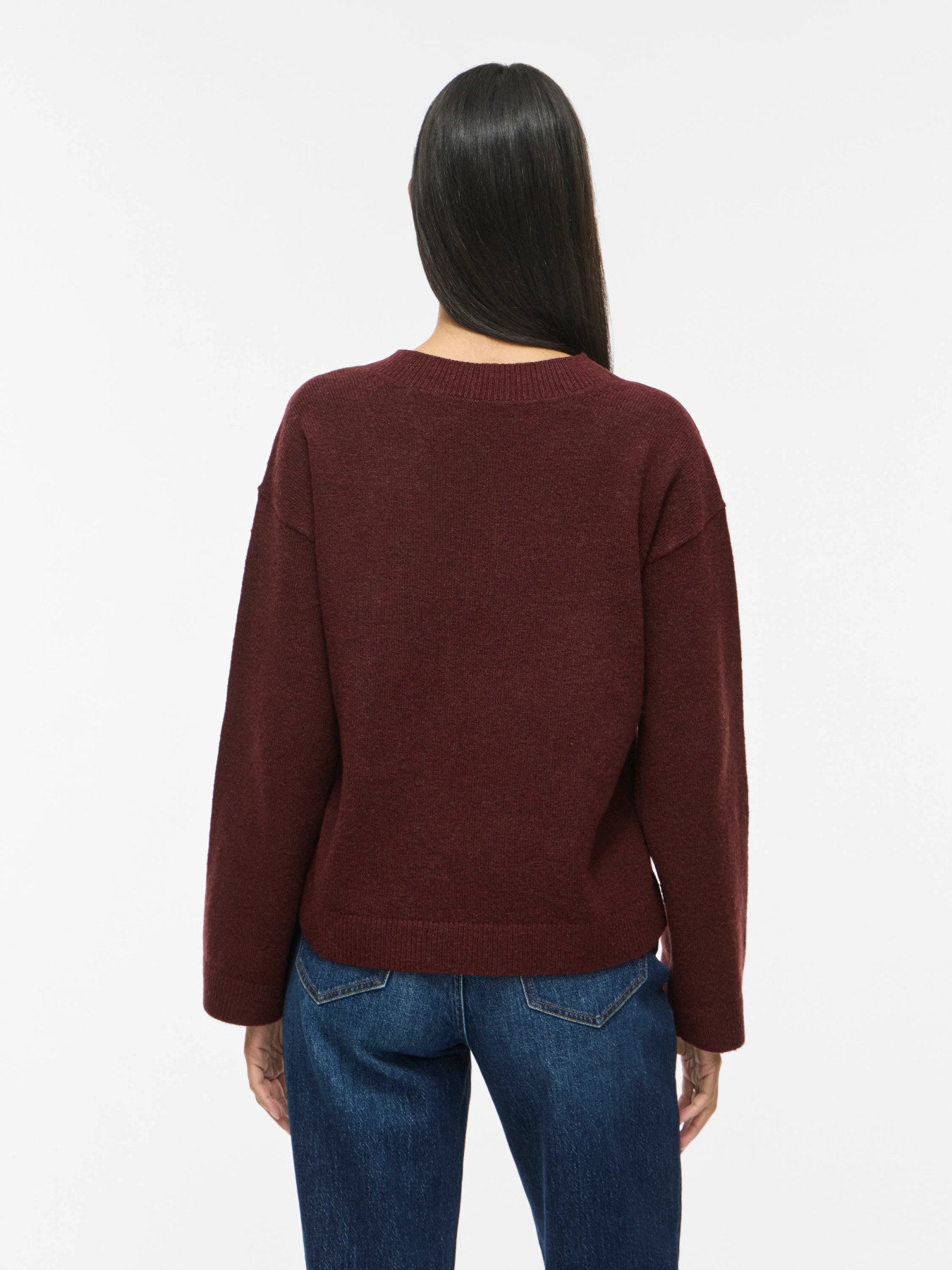 Liga Long Sleeve V-Neck Knit Top