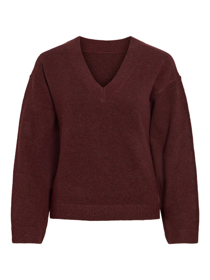 Liga Long Sleeve V-Neck Knit Top