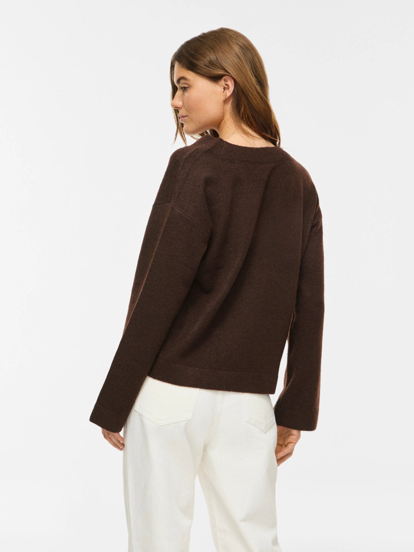 Liga Long Sleeve V-Neck Knit Top
