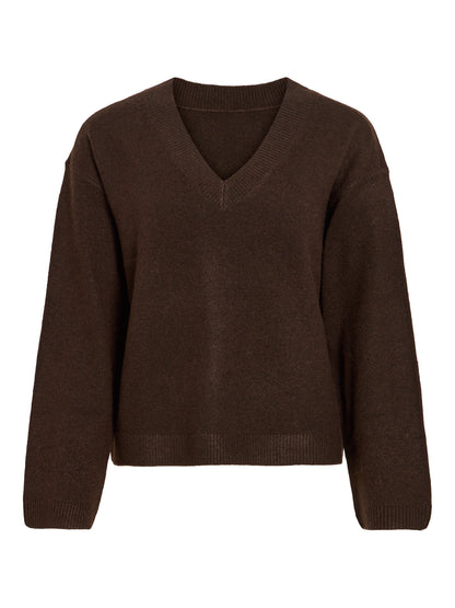 Liga Long Sleeve V-Neck Knit Top