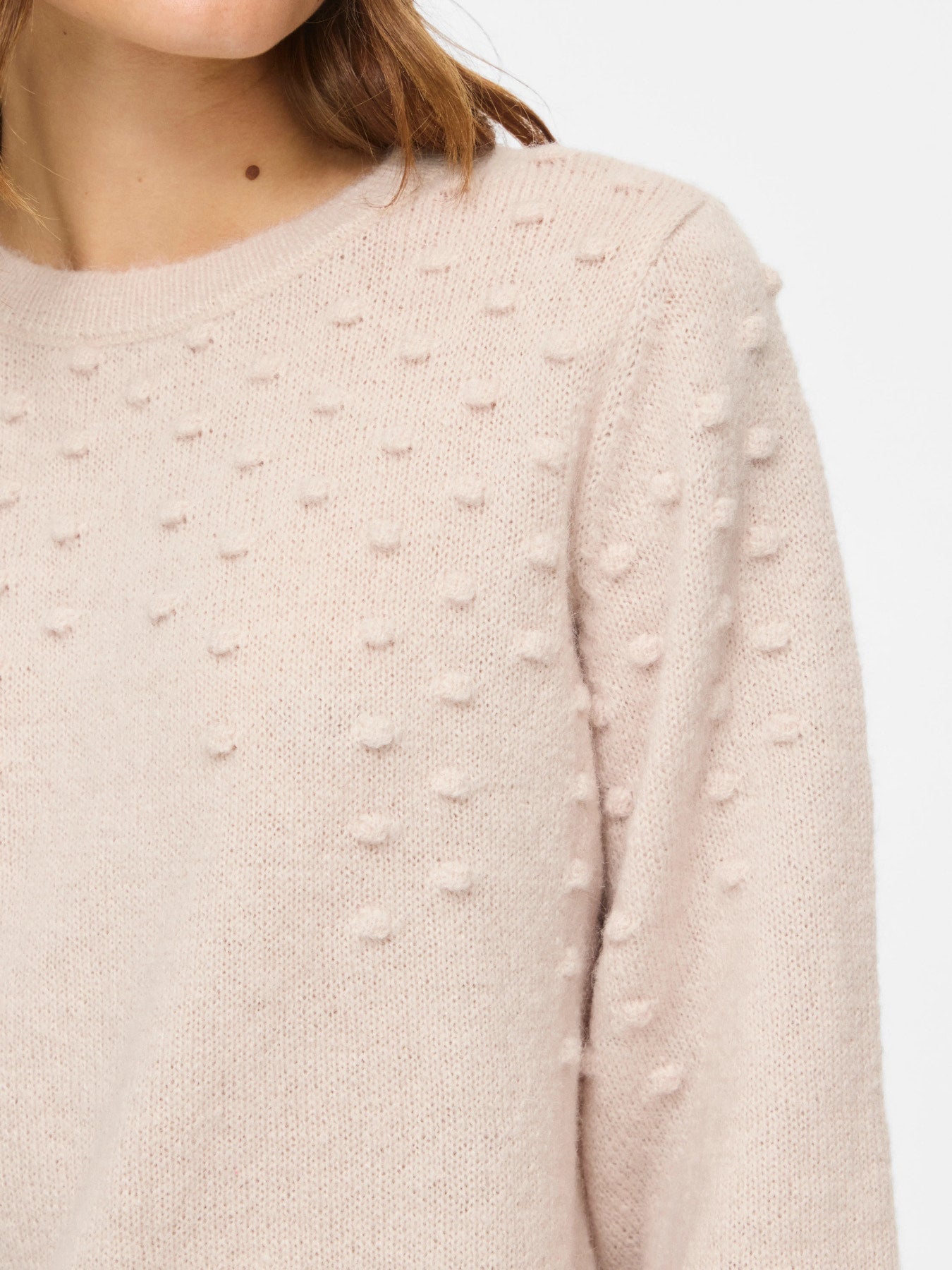Tuli Long Sleeve Dot Knit Top