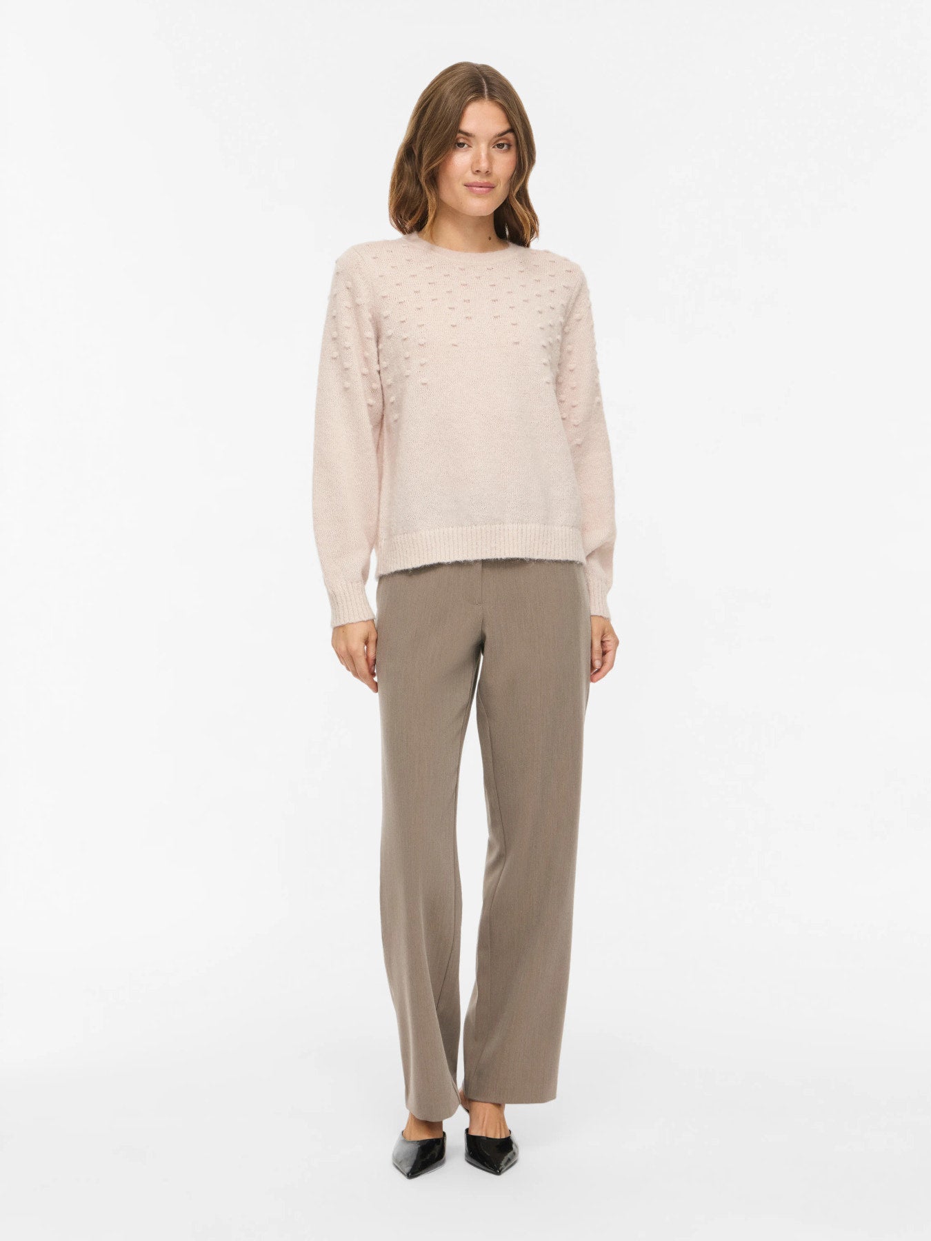 Tuli Long Sleeve Dot Knit Top