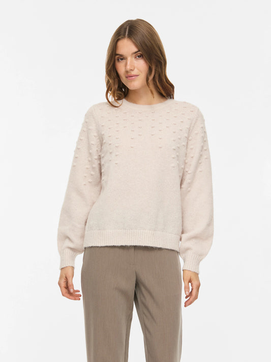 Tuli Long Sleeve Dot Knit Top