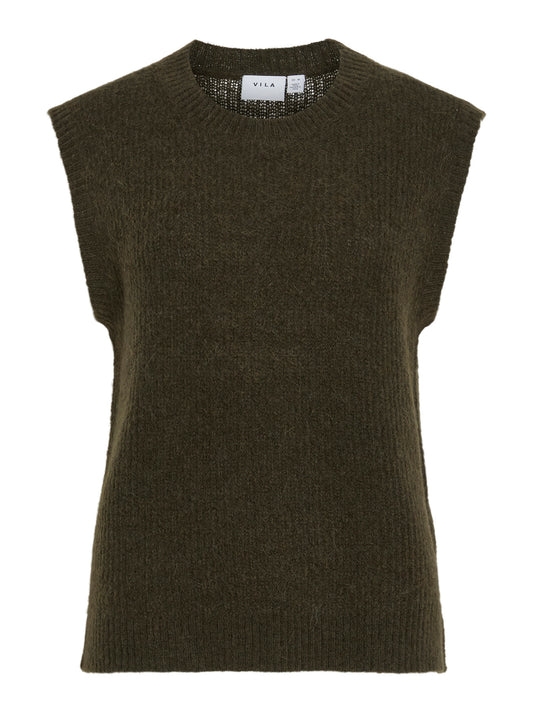 Llory O-Neck Sleeveless Knit Waistcoat