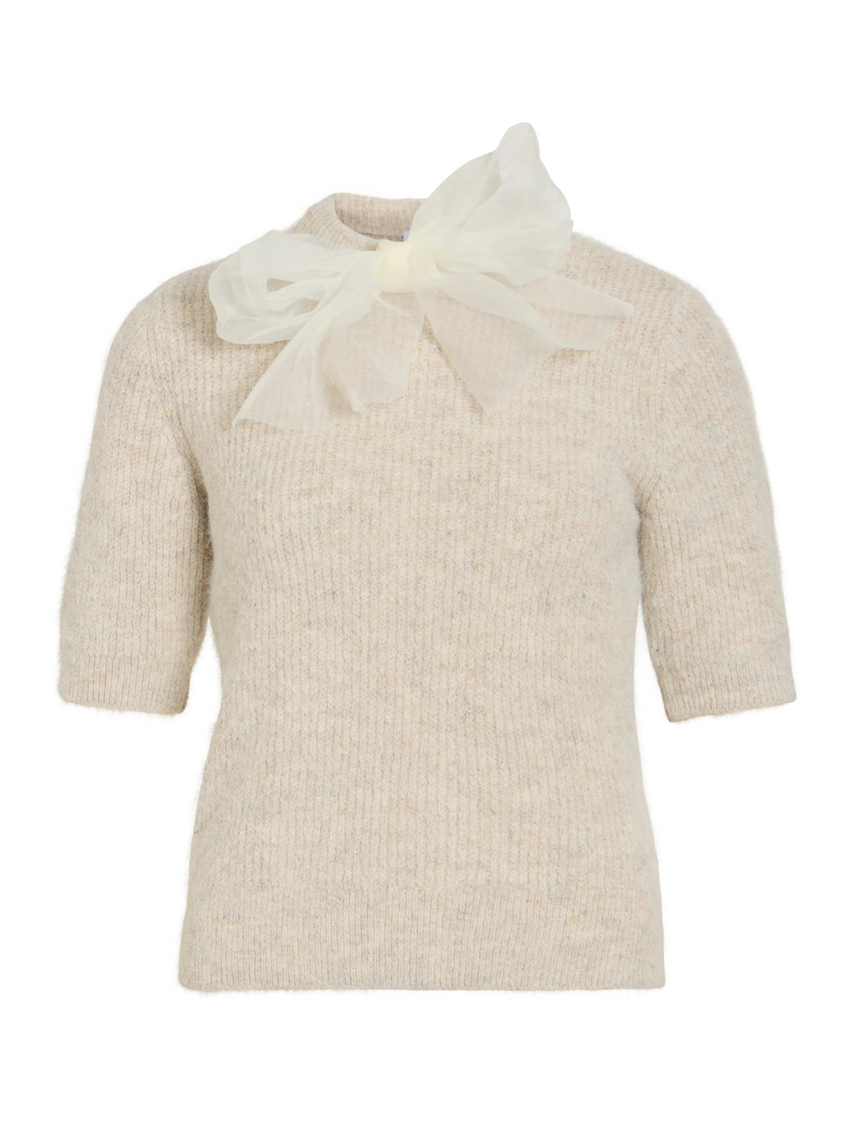 Itza O-Neck Bow Knit Top