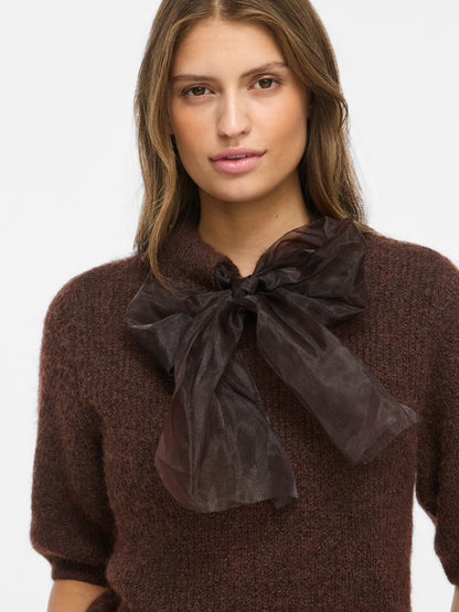 Itza O-Neck Bow Knit Top