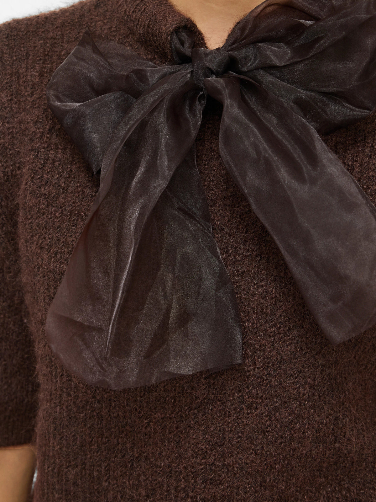 Itza O-Neck Bow Knit Top