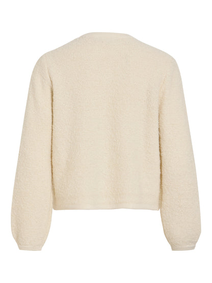 Open Neck Long Sleeve Knit Jacket