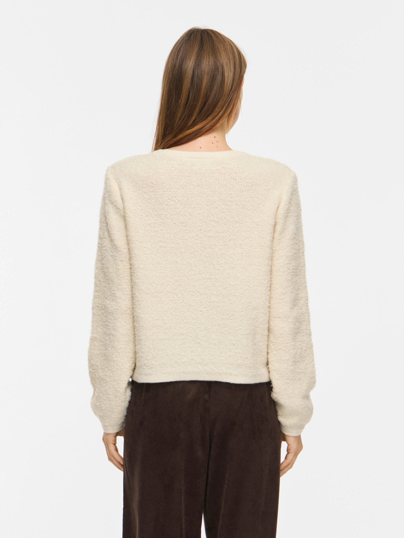 Open Neck Long Sleeve Knit Jacket