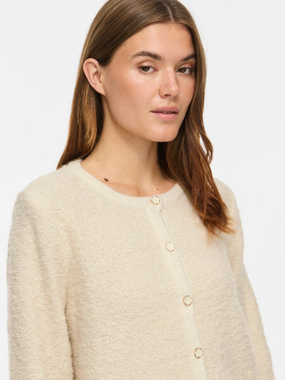 Open Neck Long Sleeve Knit Jacket