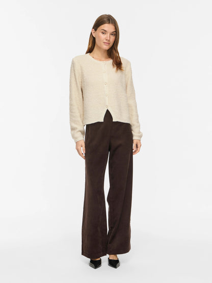 Open Neck Long Sleeve Knit Jacket