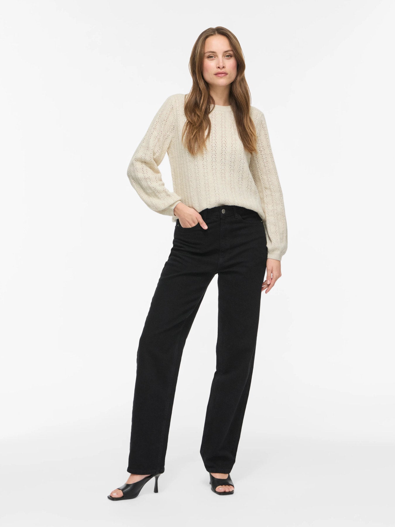 Liga Pointelle Long Sleeve Top