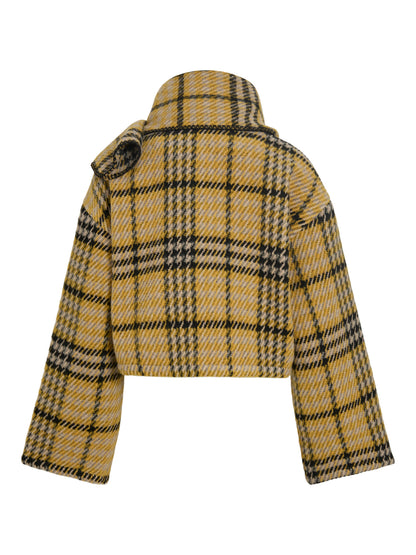 Amika Checked W. Scarf Jacket